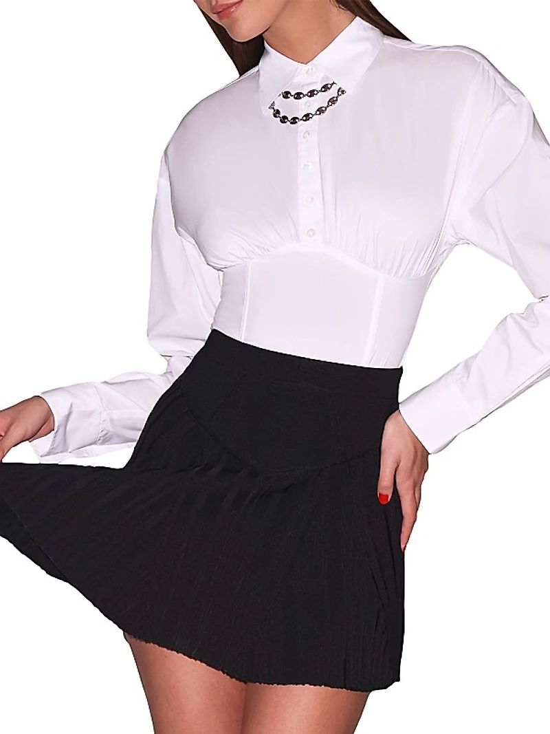 Poplin Shirtwaist Bodysuit