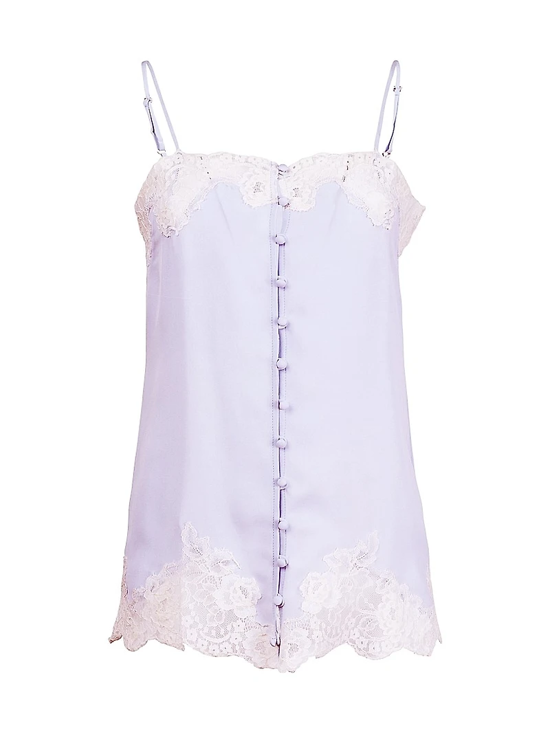 Lace Appliqué Silk Slip