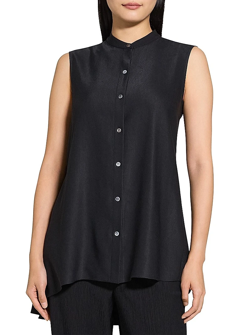 Sleeveless Asymetrical Drape Top