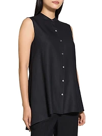 Sleeveless Asymetrical Drape Top