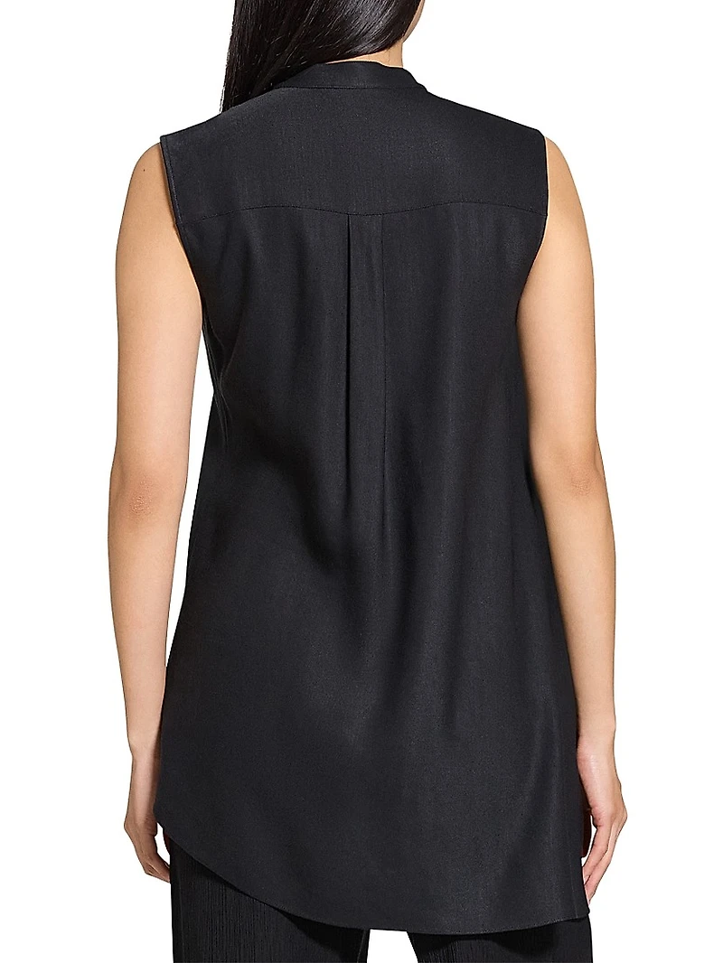 Sleeveless Asymetrical Drape Top