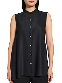 Sleeveless Asymetrical Drape Top