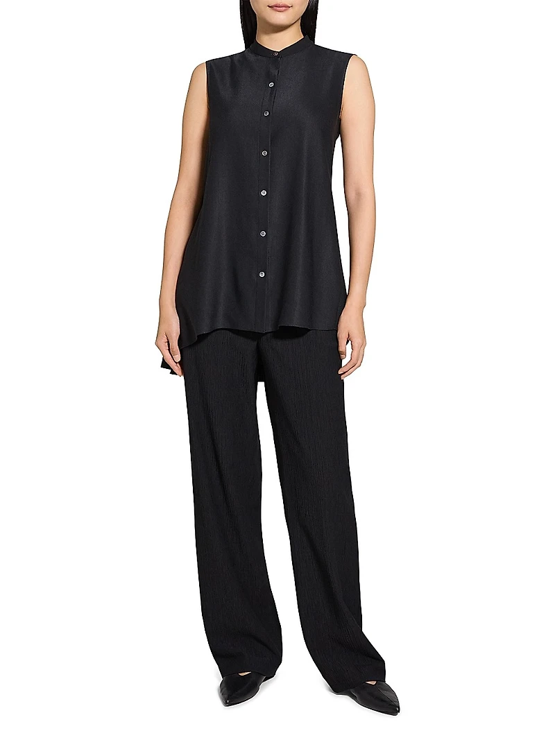 Sleeveless Asymetrical Drape Top