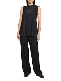 Sleeveless Asymetrical Drape Top