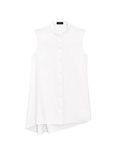 Sleeveless Asymetrical Drape Top