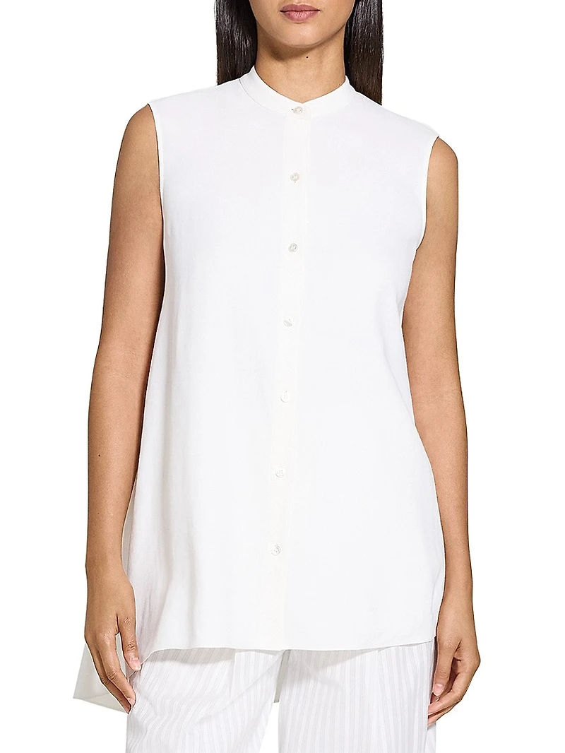 Sleeveless Asymetrical Drape Top