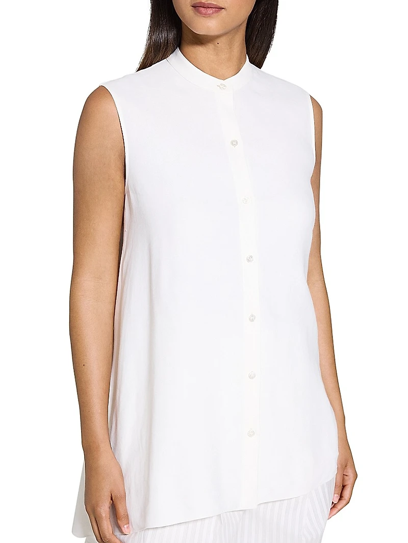 Sleeveless Asymetrical Drape Top