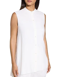 Sleeveless Asymetrical Drape Top