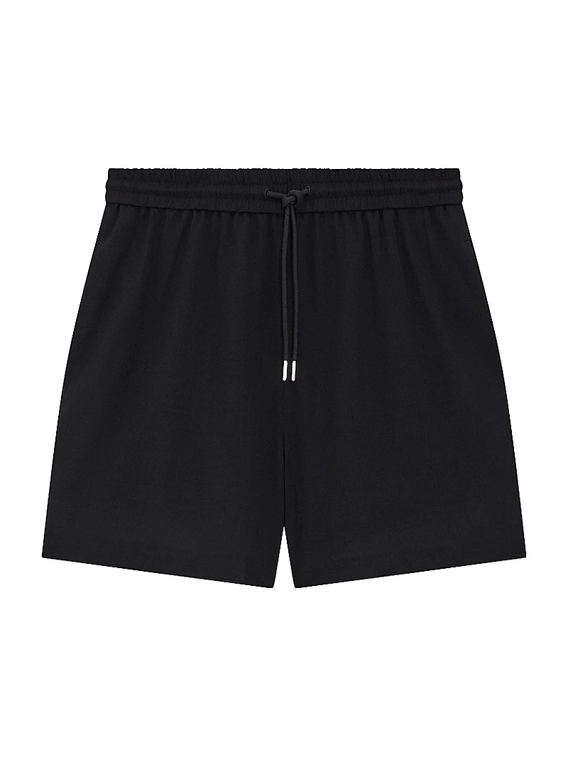 Wool-Blend Drawstring Shorts