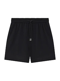 Wool-Blend Drawstring Shorts