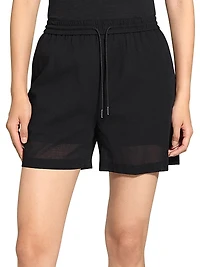 Wool-Blend Drawstring Shorts