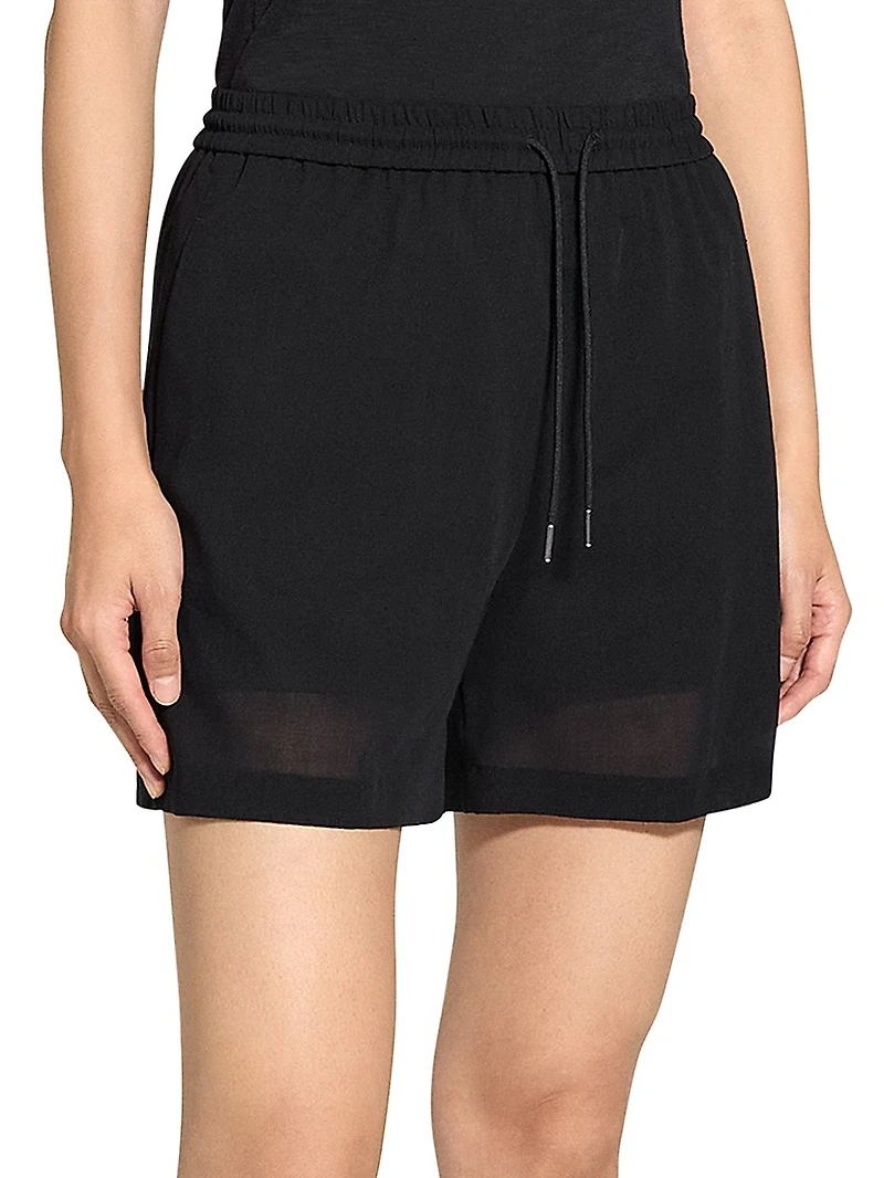 Wool-Blend Drawstring Shorts
