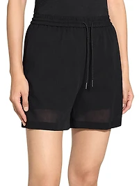 Wool-Blend Drawstring Shorts