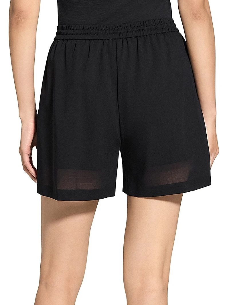 Wool-Blend Drawstring Shorts