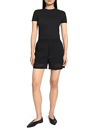 Wool-Blend Drawstring Shorts