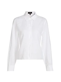 Curve Sleeve Button-Front Shirt