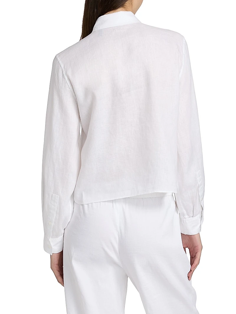 Curve Sleeve Button-Front Shirt