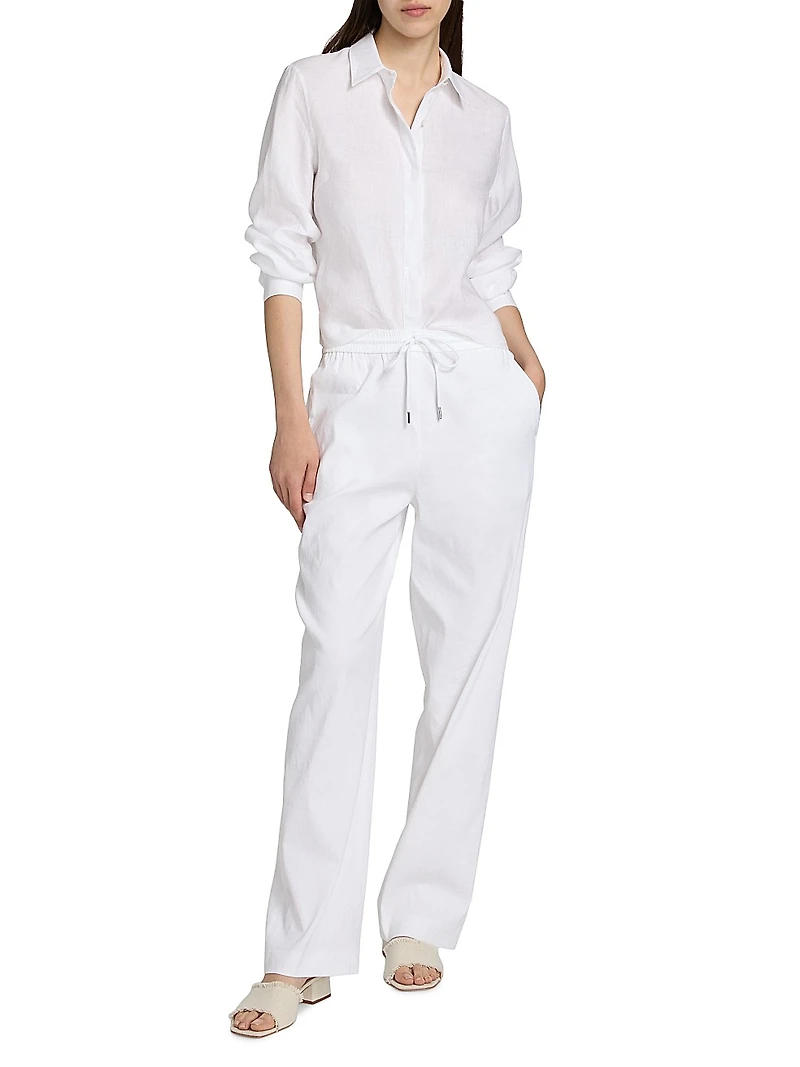 Curve Sleeve Button-Front Shirt
