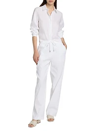 Curve Sleeve Button-Front Shirt