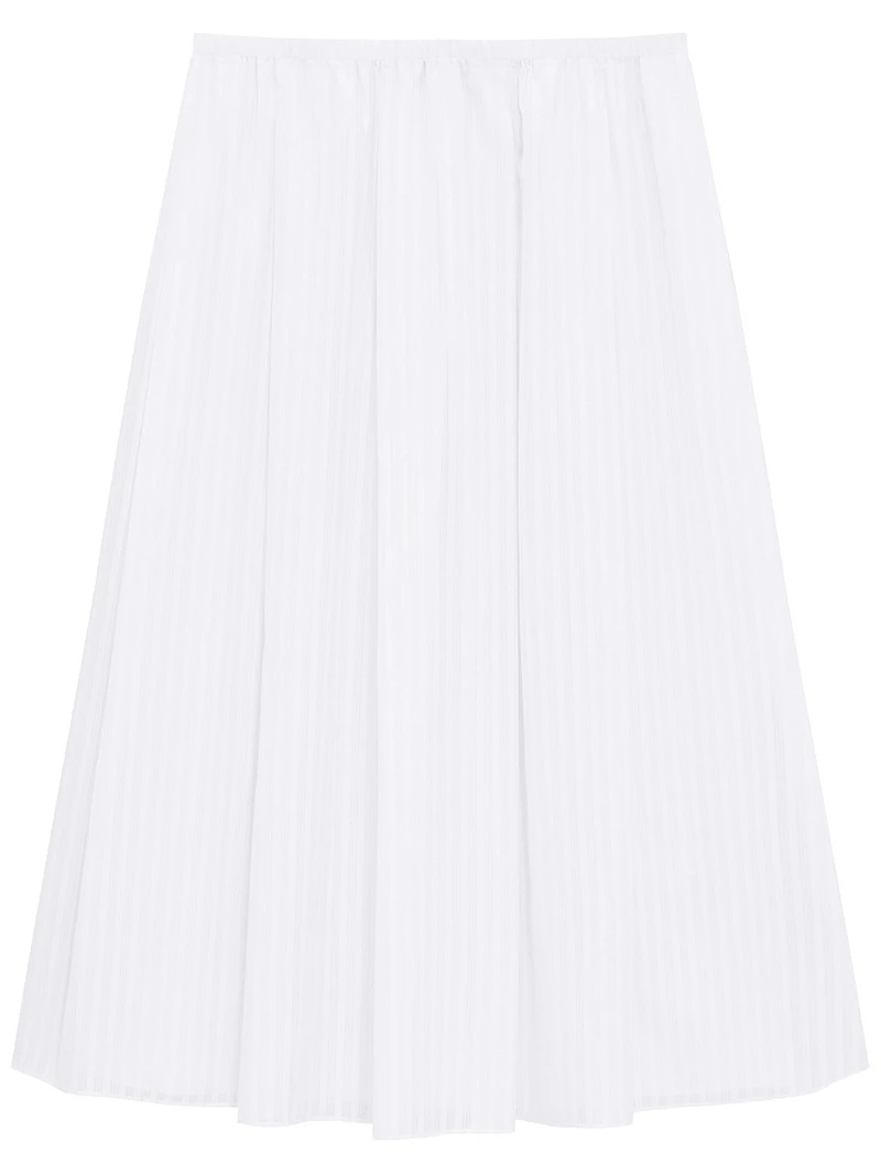 Irreuglar Pleats Midi-Skirt
