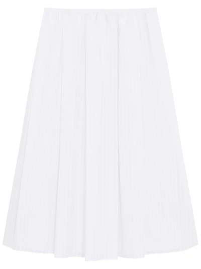 Irreuglar Pleats Midi-Skirt