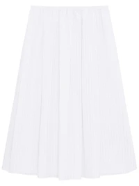 Irreuglar Pleats Midi-Skirt