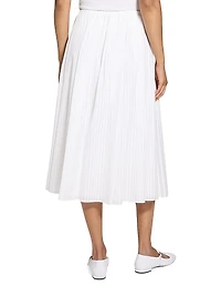 Irreuglar Pleats Midi-Skirt