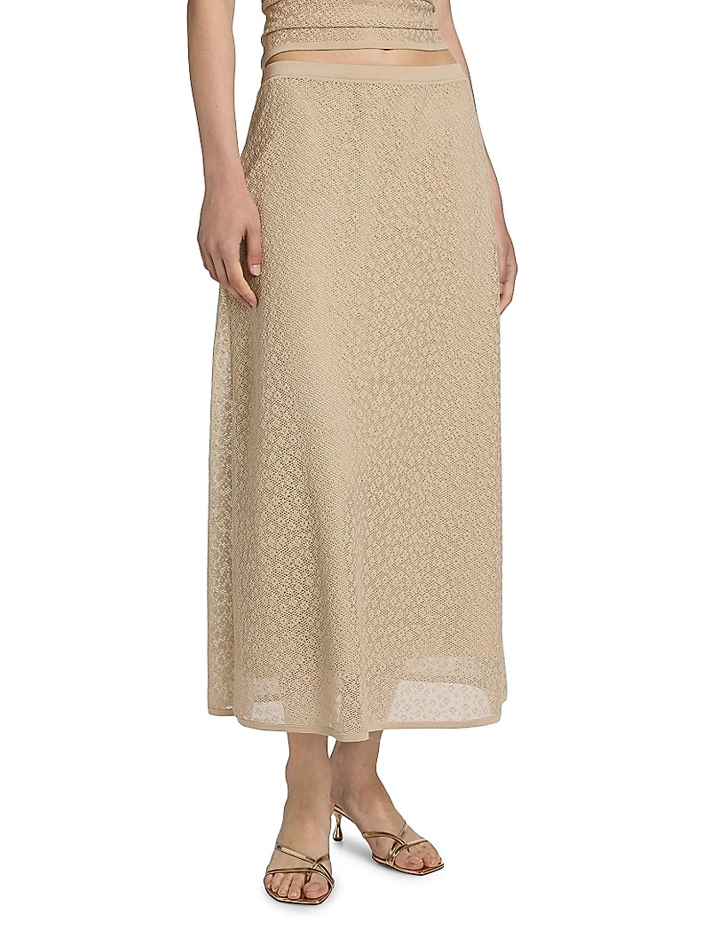 Floral Lace A-Line Skirt