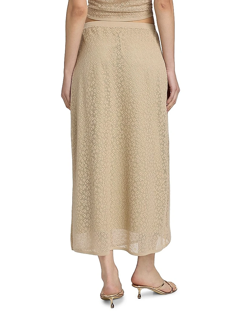 Floral Lace A-Line Skirt