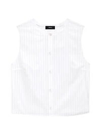 Striped Crop Sleeveless Shell