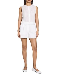 Striped Crop Sleeveless Shell