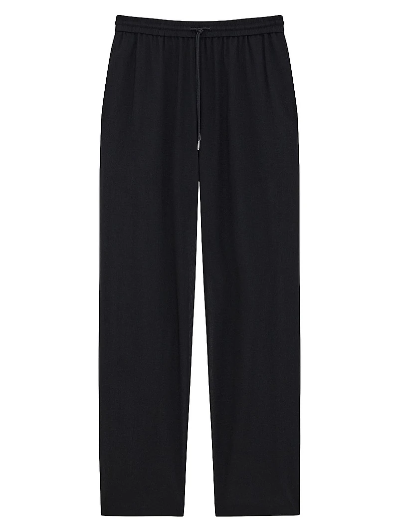 Drawstring Pull-On Pants
