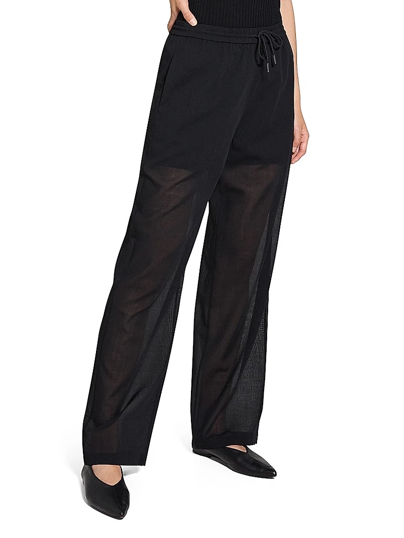Drawstring Pull-On Pants