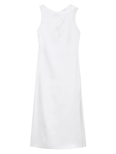 Shoulder Drape Midi-Dress