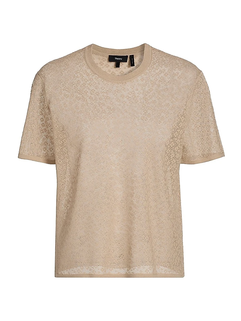 Floral Lace Boxy Crewneck T-Shirt