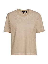 Floral Lace Boxy Crewneck T-Shirt