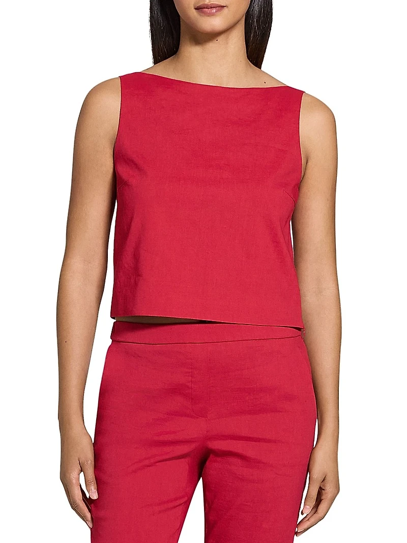 Cropped Boatneck Top