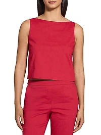 Cropped Boatneck Top