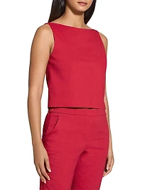 Cropped Boatneck Top