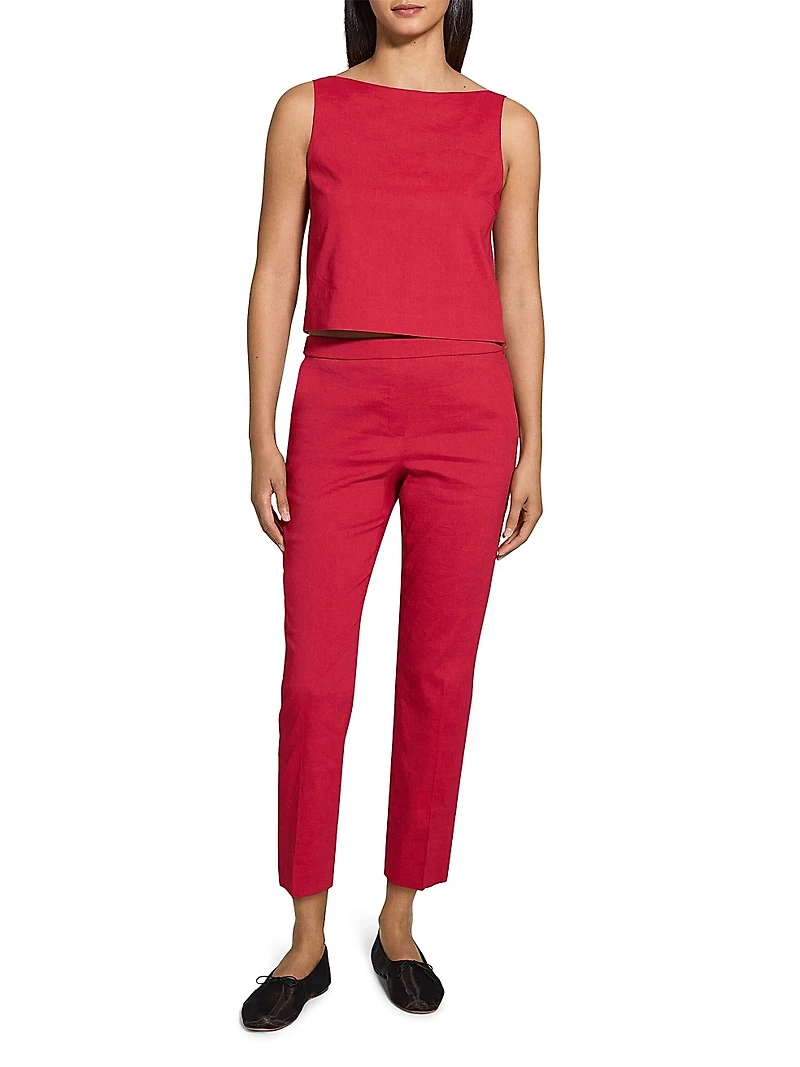 Cropped Boatneck Top