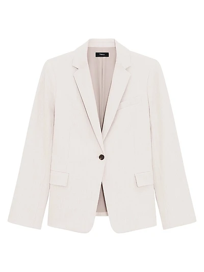 Cotton & Linen Slim-Fit Blazer