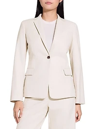 Cotton & Linen Slim-Fit Blazer