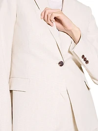 Cotton & Linen Slim-Fit Blazer