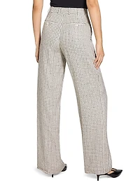 Linen-Blend High-Rise Trousers