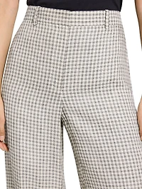 Linen-Blend High-Rise Trousers