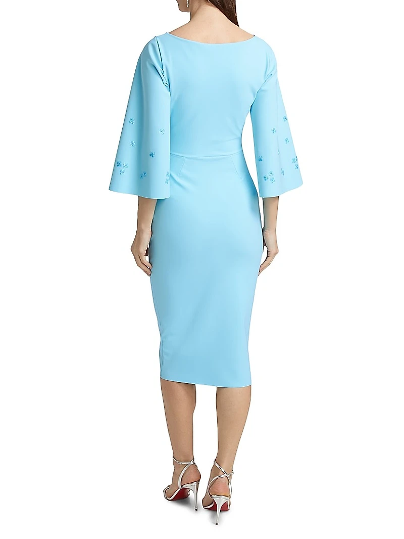 Masami Gathered Jersey Knee-Length Dress