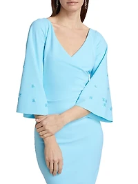 Masami Gathered Jersey Knee-Length Dress