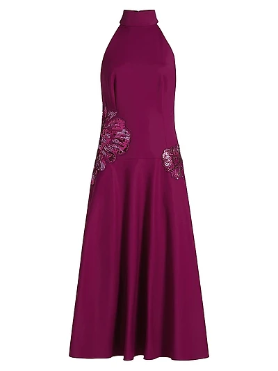 Daley Stretch-Cotton Fit & Flare Midi Dress