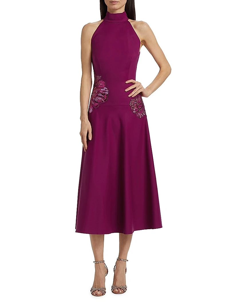 Daley Stretch-Cotton Fit & Flare Midi Dress