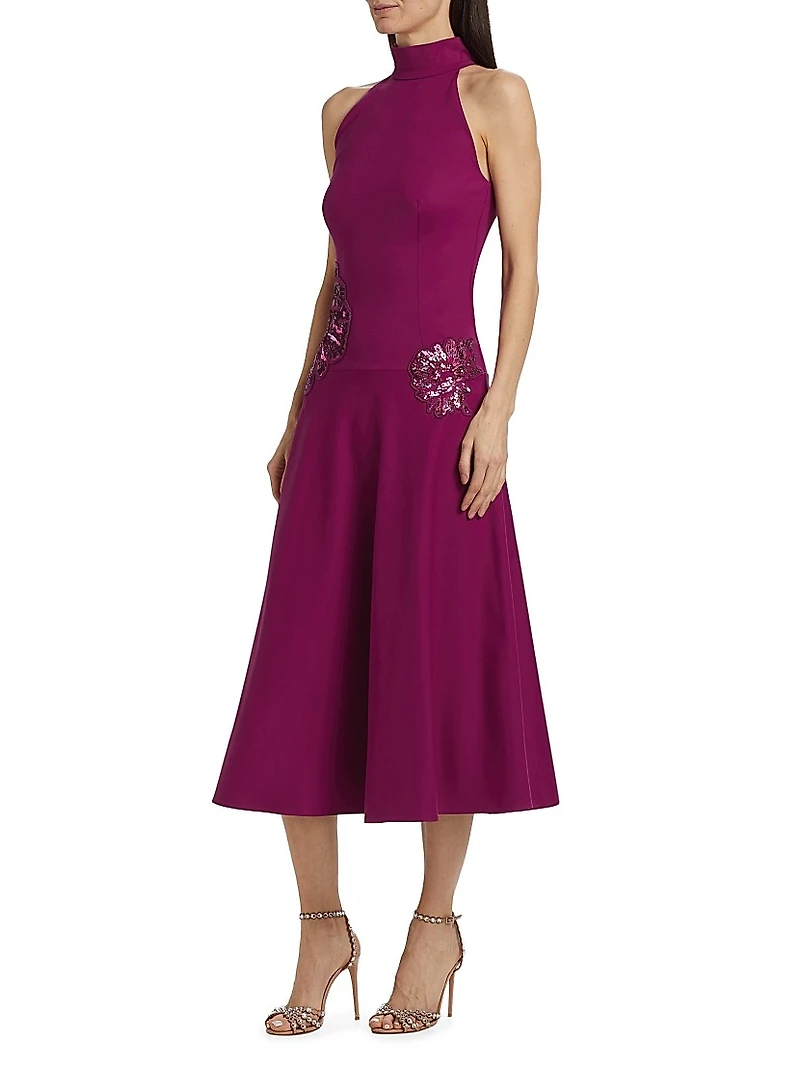Daley Stretch-Cotton Fit & Flare Midi Dress